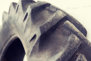 Image showing close up of truck wheel tire