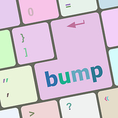 Image showing Computer keyboard with bump key. business concept vector illustration