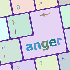 Image showing anger Button on Modern Computer Keyboard key vector illustration