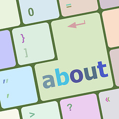 Image showing About key on the computer keyboard vector illustration