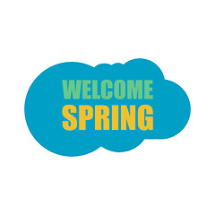 Image showing Welcome Spring Holiday Card. Welcome Spring Vector. Welcome Spring background. Spring Holiday Graphic. Welcome Spring Art. Spring Holiday Drawing