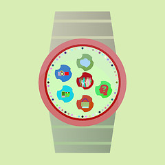 Image showing Vector Smart Watch Icons