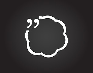 Image showing Vector Quotation Mark Speech Bubble. vector quote sign icon