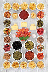 Image showing Italian Food Ingredient Sampler