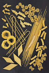 Image showing Dried Spaghetti Pasta Abstract 