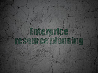 Image showing Business concept: Enterprice Resource Planning on grunge wall background