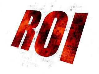 Image showing Business concept: ROI on Digital background
