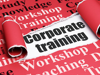 Image showing Learning concept: black text Corporate Training under the piece of  torn paper
