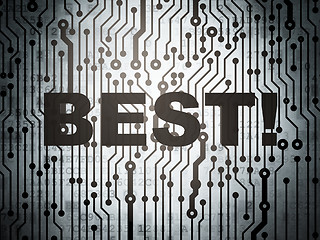 Image showing Business concept: circuit board with Best!