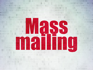 Image showing Advertising concept: Mass Mailing on Digital Paper background