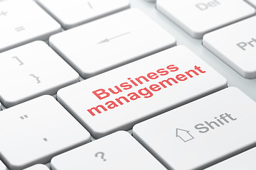 Image showing Finance concept: Business Management on computer keyboard background