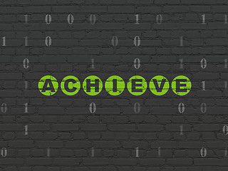 Image showing Business concept: Achieve on wall background