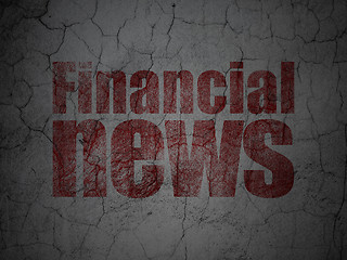 Image showing News concept: Financial News on grunge wall background