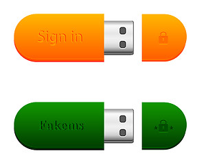 Image showing two flash drives