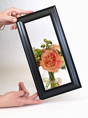 Image showing Black Framed Floral