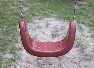 Image showing Red garden swing