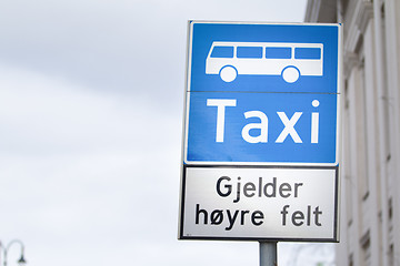 Image showing Bus and Taxi Lane