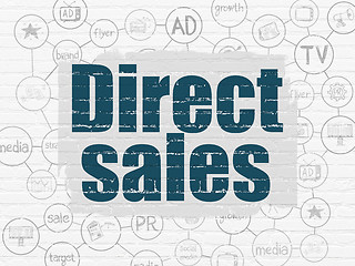 Image showing Marketing concept: Direct Sales on wall background