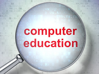 Image showing Learning concept: Computer Education with optical glass