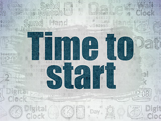 Image showing Time concept: Time to Start on Digital Paper background