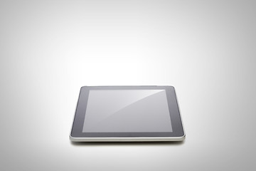 Image showing black tablet pc computer with blank screen