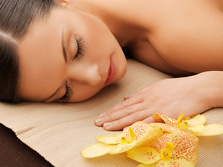 Image showing beautiful woman in spa salon