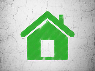 Image showing Business concept: Home on wall background