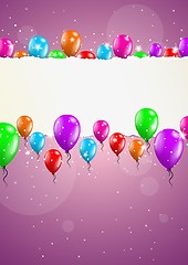 Image showing backgroud with balloons and torn paper