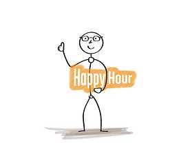 Image showing man with happy hour