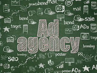 Image showing Advertising concept: Ad Agency on School Board background