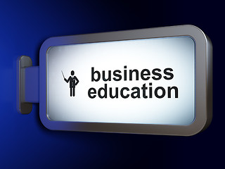 Image showing Studying concept: Business Education and Teacher on billboard background
