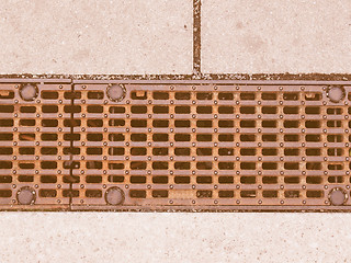 Image showing  Manhole detail vintage