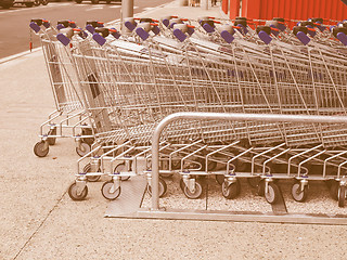 Image showing  Shopping carts vintage