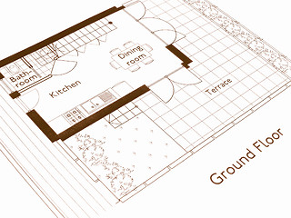 Image showing  Technical drawing vintage