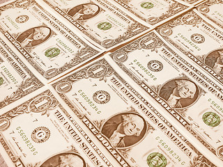 Image showing  Dollar notes 1 Dollar vintage