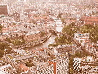 Image showing Berlin aerial view vintage