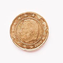 Image showing  Belgian 20 cent coin vintage