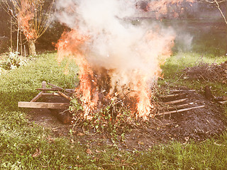 Image showing  Burning fire vintage