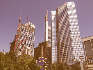 Image showing European Central Bank in Frankfurt vintage