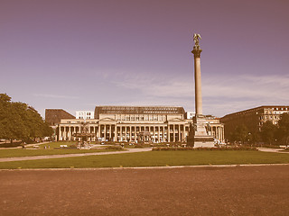 Image showing Schlossplatz (Castle square) Stuttgart vintage