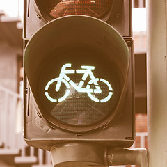 Image showing  Green light vintage