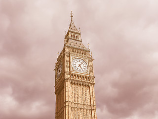 Image showing Retro looking Big Ben in London