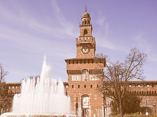 Image showing Castello Sforzesco Milan vintage