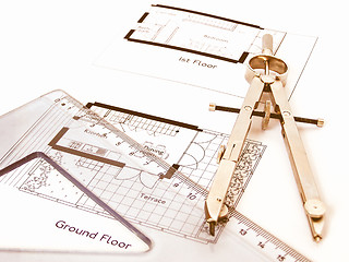 Image showing  Technical drawing vintage