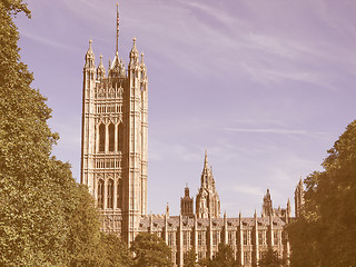 Image showing Houses of Parliament vintage