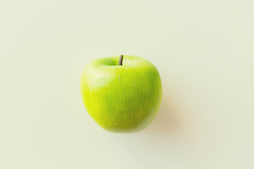 Image showing ripe green apple over white