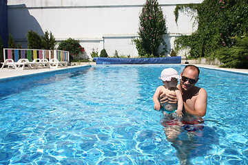 Image showing Swimming lessons in the pool