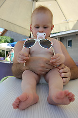 Image showing Baby girl and glasses