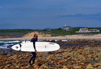Image showing editorial surfer Ditch Plains Montauk New York 