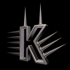 Image showing prickles letter k